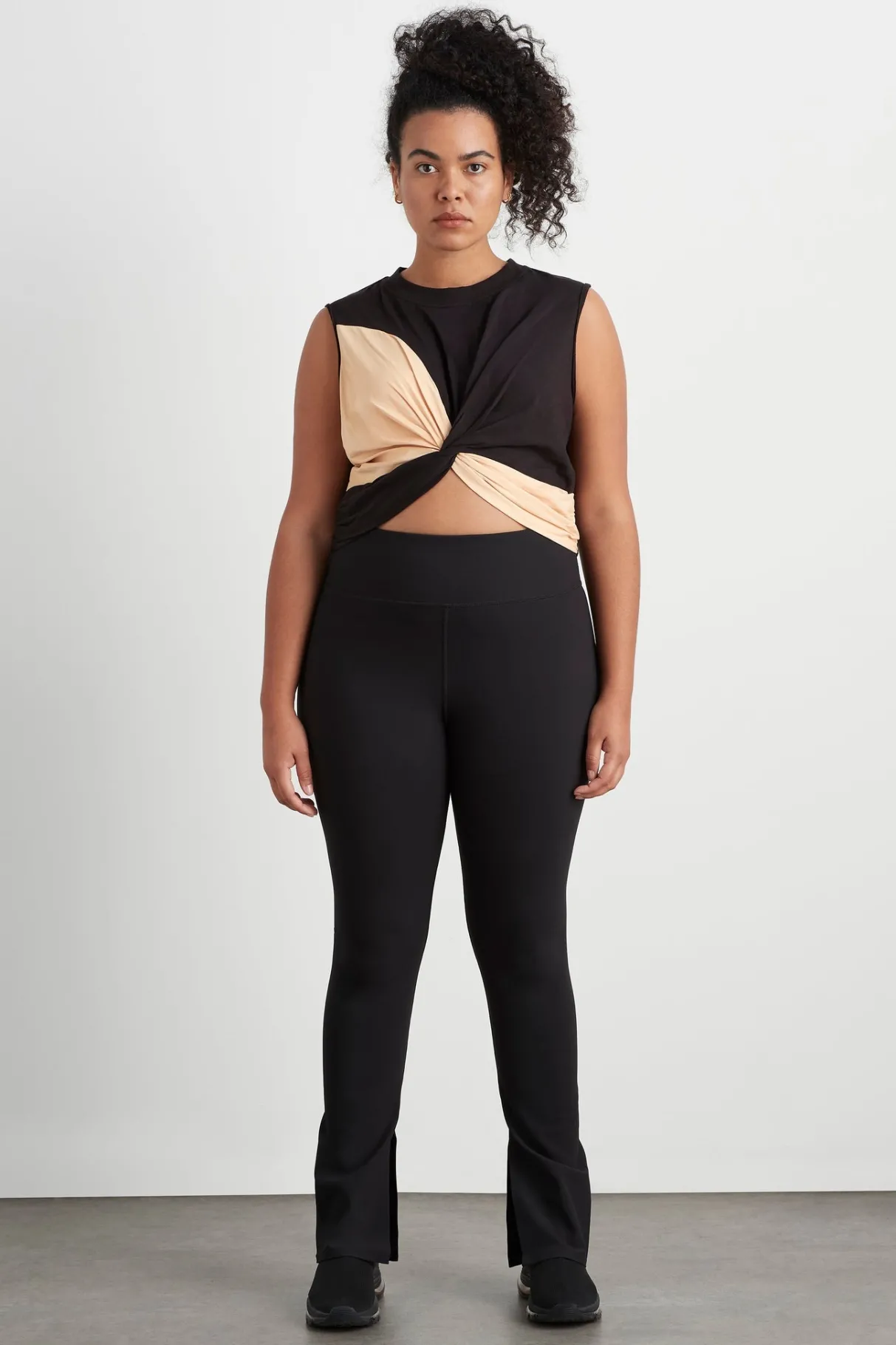 colour_block_twist_tank__12.webp Fashion Aje ATHLETICA Colour Block Twist Tank 130 Black/Beige
