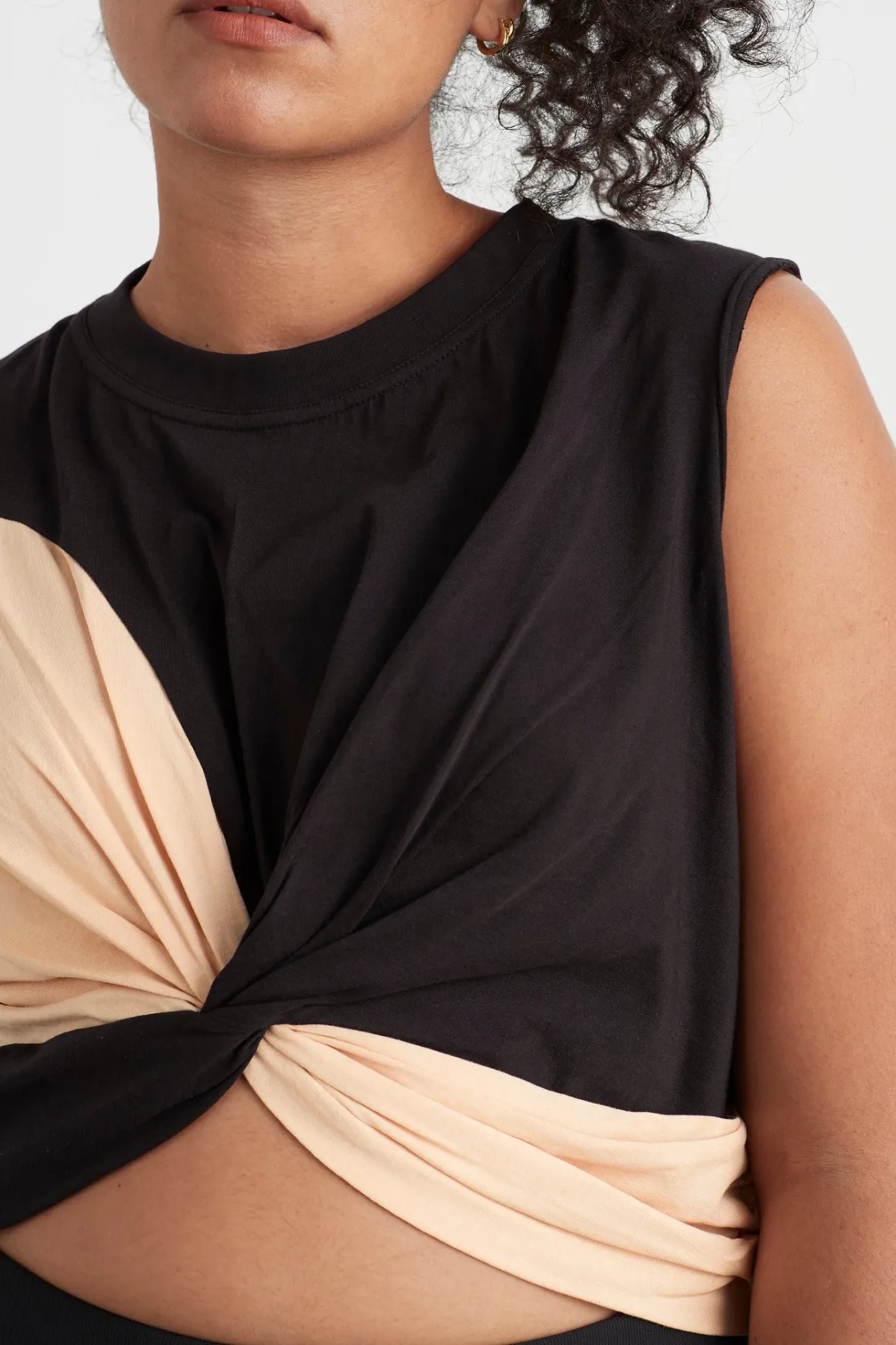 colour_block_twist_tank__13.webp Fashion Aje ATHLETICA Colour Block Twist Tank 130 Black/Beige