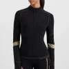 Shop Aje ATHLETICA Colour Blocked Quarter Zip 758 Black Soft Khaki