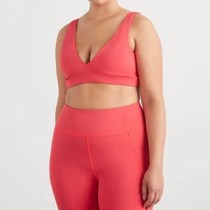 Flash Sale Aje ATHLETICA Contour Plunge Sports Bra 342 Watermelon Pink