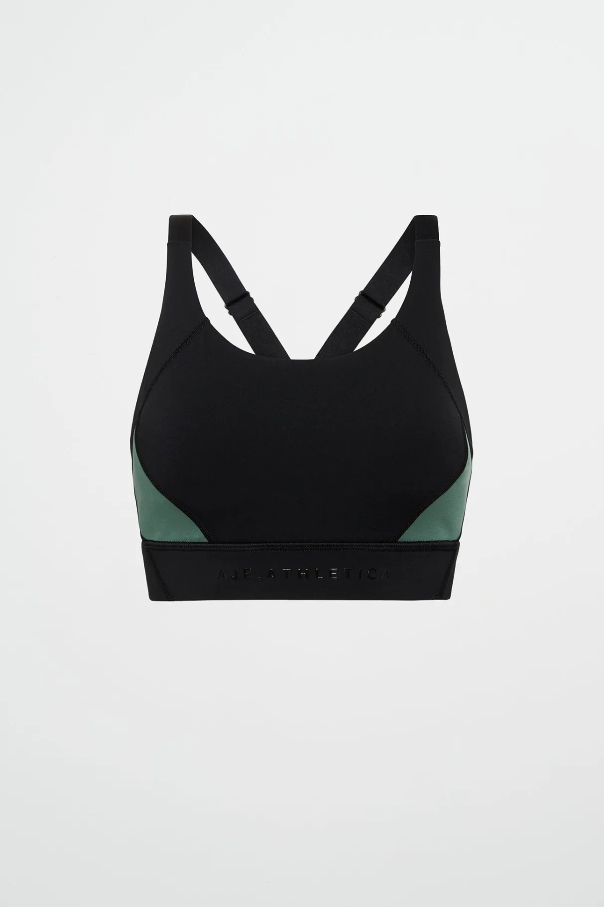 contrast_adjustable_strap_sports_bra__1-1.webp Fashion Aje ATHLETICA Contrast Adjustable Strap Sports Bra 321 Black Moss Green