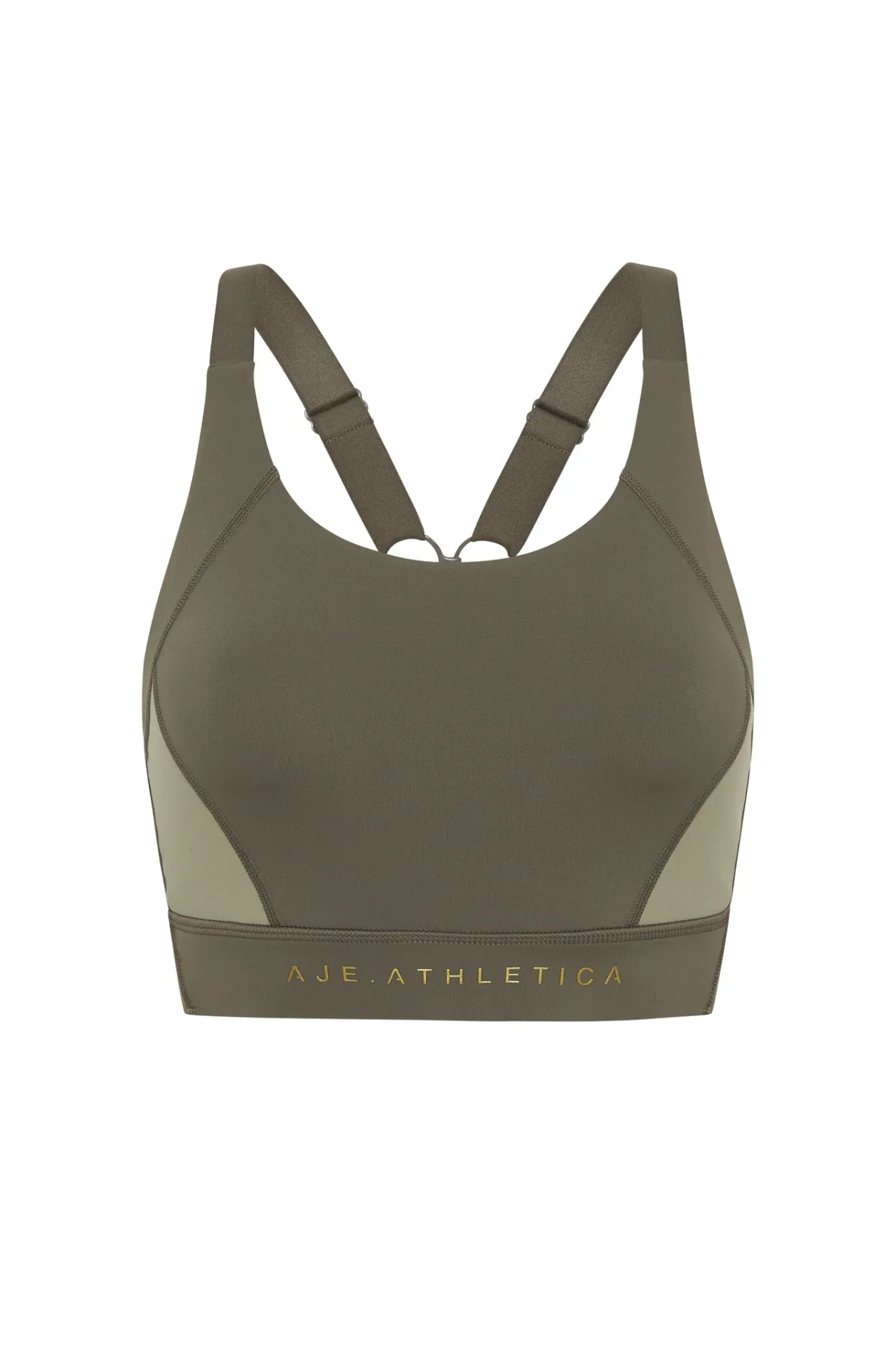contrast_adjustable_strap_sports_bra__1.webp Sale Aje ATHLETICA Contrast Adjustable Strap Sports Bra 321 Forest Green/Sage