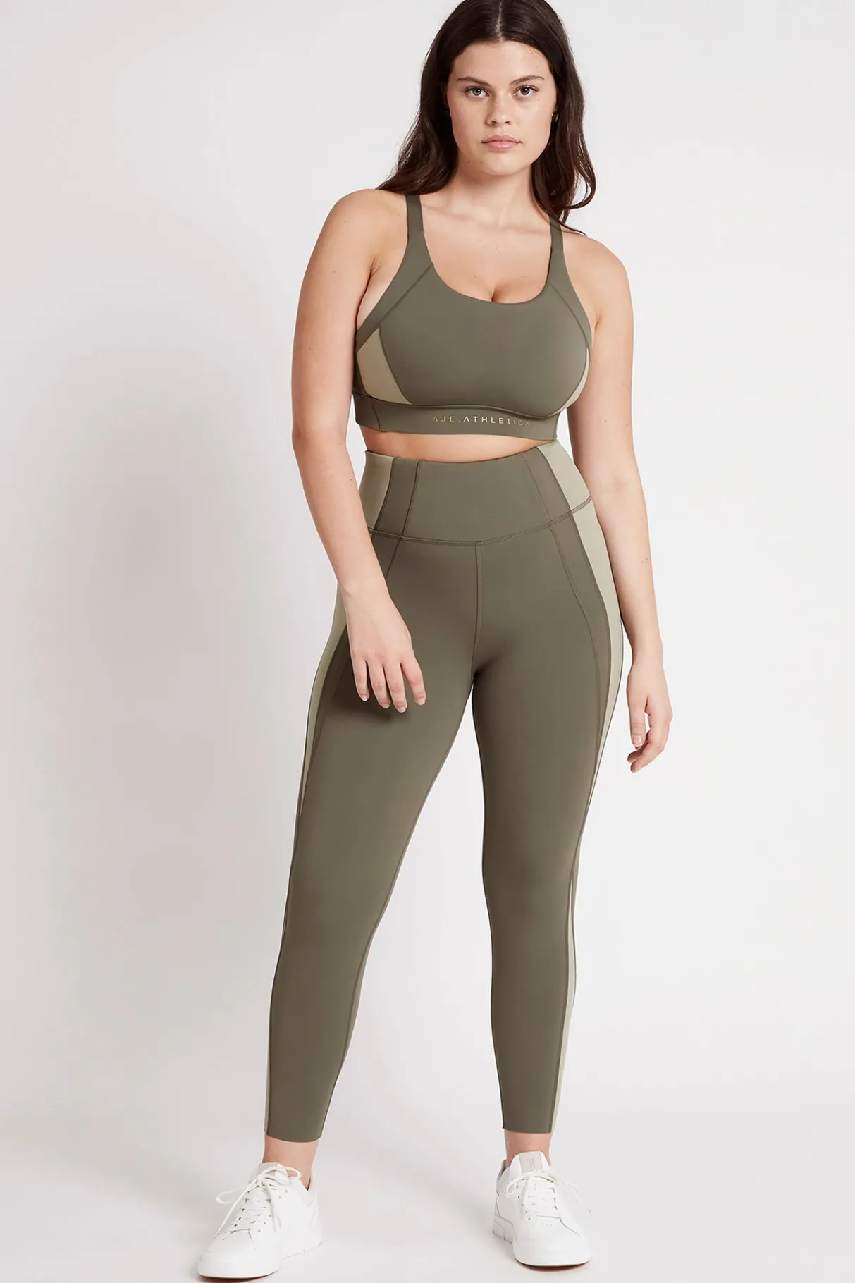 contrast_adjustable_strap_sports_bra__10.webp Sale Aje ATHLETICA Contrast Adjustable Strap Sports Bra 321 Forest Green/Sage