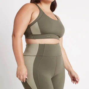Sale Aje ATHLETICA Contrast Adjustable Strap Sports Bra 321 Forest Green/Sage