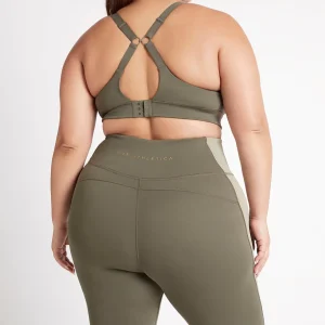 Sale Aje ATHLETICA Contrast Adjustable Strap Sports Bra 321 Forest Green/Sage