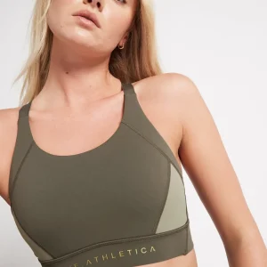 Sale Aje ATHLETICA Contrast Adjustable Strap Sports Bra 321 Forest Green/Sage