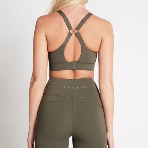 Sale Aje ATHLETICA Contrast Adjustable Strap Sports Bra 321 Forest Green/Sage