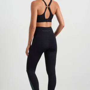 Fashion Aje ATHLETICA Contrast Adjustable Strap Sports Bra 321 Black Moss Green