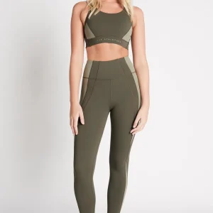 Sale Aje ATHLETICA Contrast Adjustable Strap Sports Bra 321 Forest Green/Sage