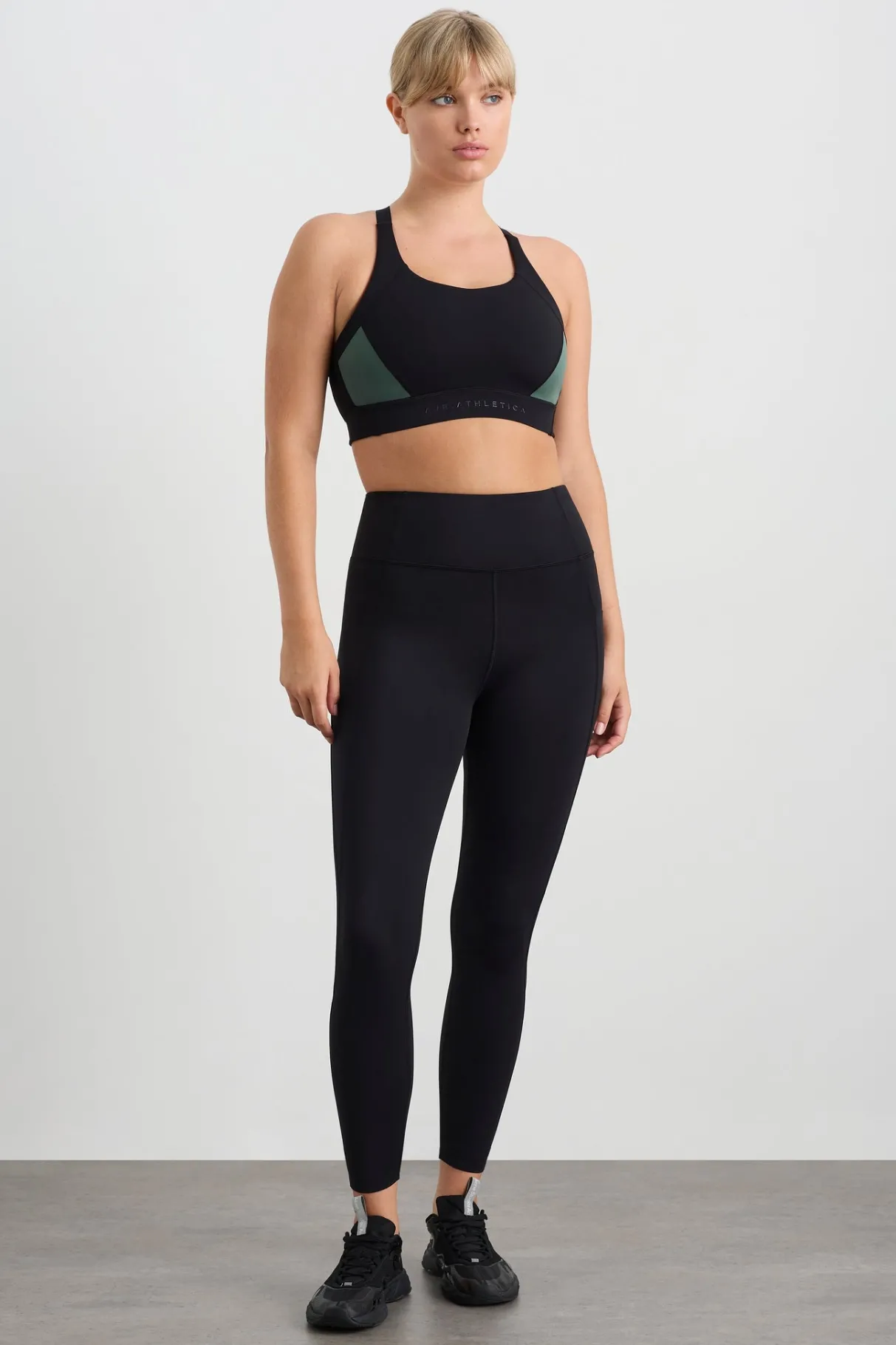 contrast_adjustable_strap_sports_bra__6-1.webp Fashion Aje ATHLETICA Contrast Adjustable Strap Sports Bra 321 Black Moss Green