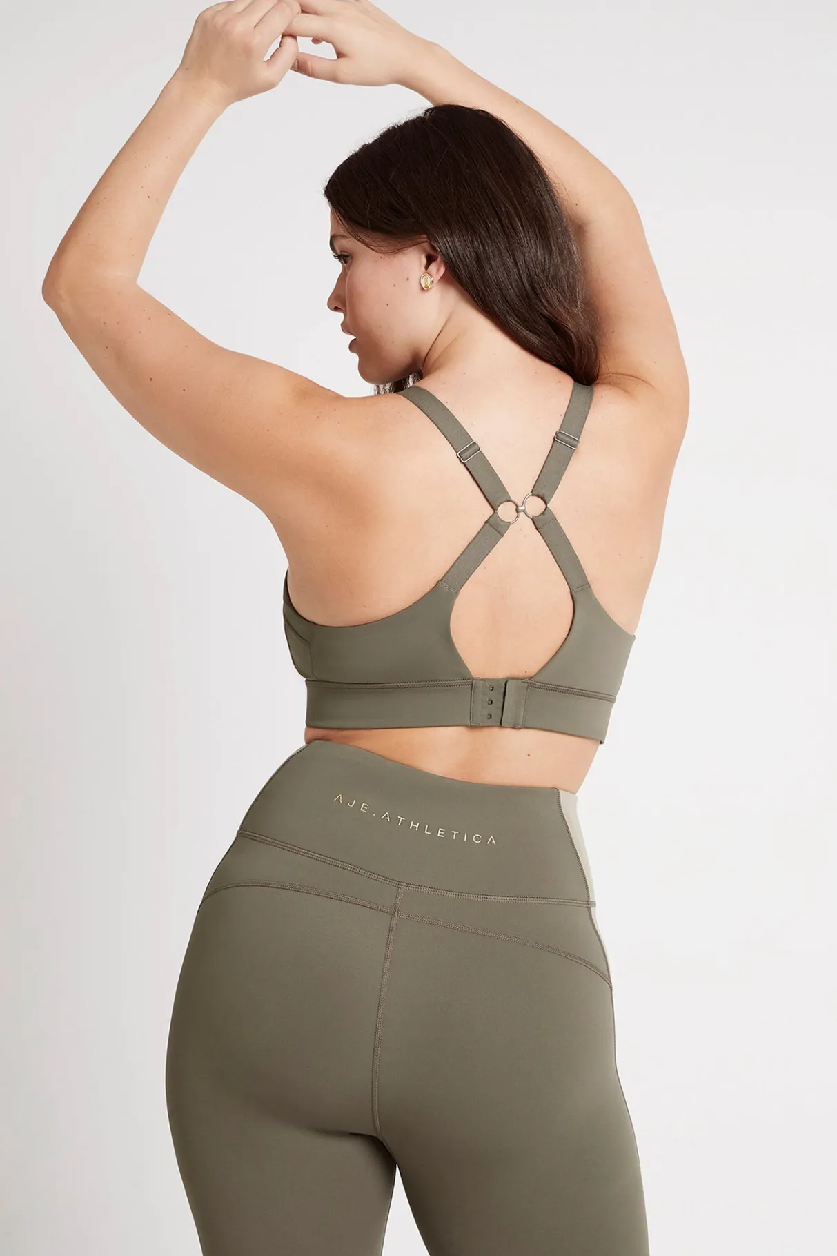 contrast_adjustable_strap_sports_bra__9.webp Sale Aje ATHLETICA Contrast Adjustable Strap Sports Bra 321 Forest Green/Sage