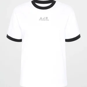 Online Aje ATHLETICA Contrast Bind Logo Tee 110 White/Black