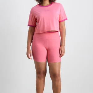Clearance Aje ATHLETICA Contrast Bind Logo Tee 110 Deep Blush