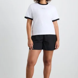 Online Aje ATHLETICA Contrast Bind Logo Tee 110 White/Black