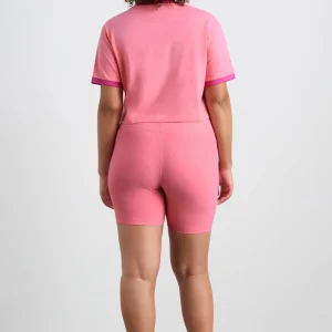 Clearance Aje ATHLETICA Contrast Bind Logo Tee 110 Deep Blush