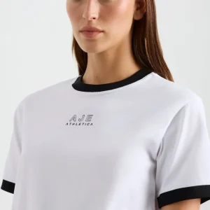 Online Aje ATHLETICA Contrast Bind Logo Tee 110 White/Black