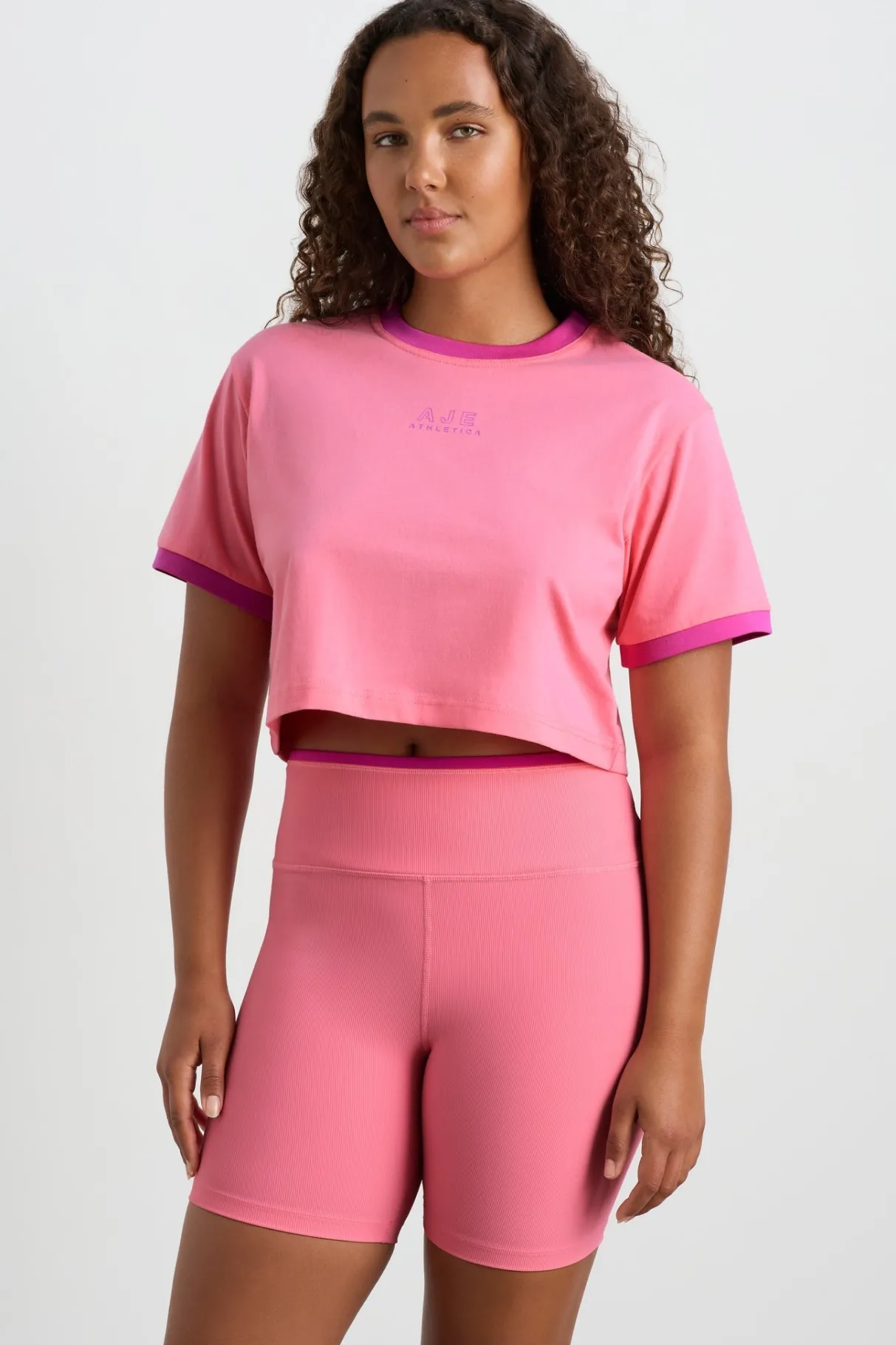 contrast_bind_logo_tee__5-1.webp Clearance Aje ATHLETICA Contrast Bind Logo Tee 110 Deep Blush
