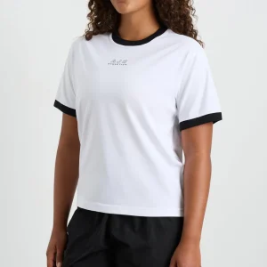 Online Aje ATHLETICA Contrast Bind Logo Tee 110 White/Black