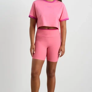 Clearance Aje ATHLETICA Contrast Bind Logo Tee 110 Deep Blush