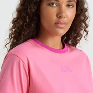 Clearance Aje ATHLETICA Contrast Bind Logo Tee 110 Deep Blush