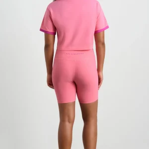 Clearance Aje ATHLETICA Contrast Bind Logo Tee 110 Deep Blush