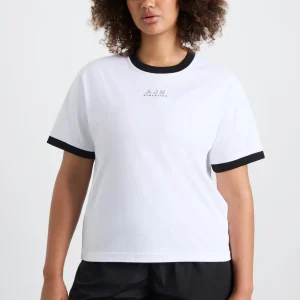Online Aje ATHLETICA Contrast Bind Logo Tee 110 White/Black