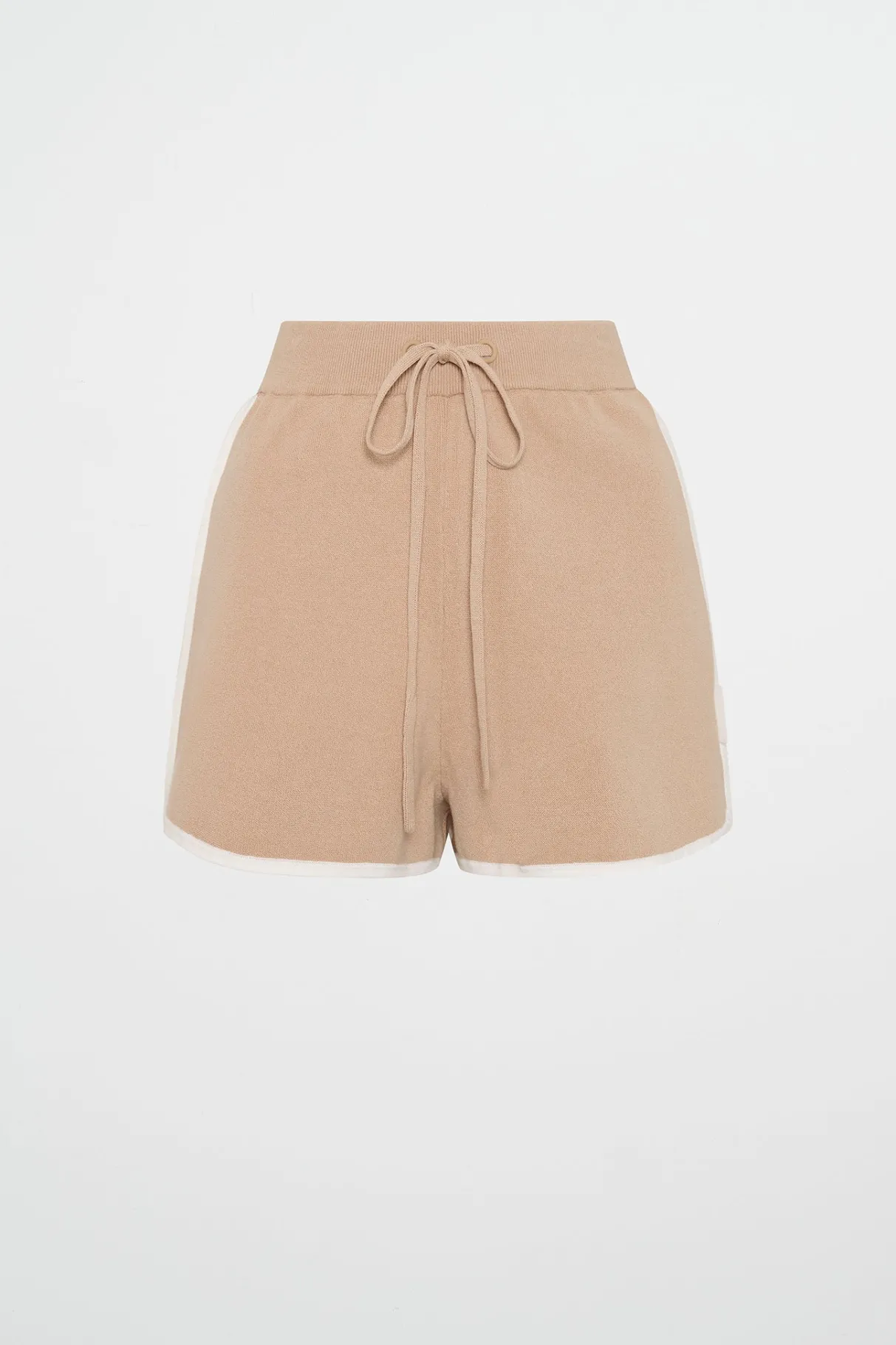 contrast_knit_short__1.webp Best Sale Aje ATHLETICA Contrast Knit Short 603 Natural Tan