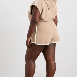 Best Sale Aje ATHLETICA Contrast Knit Short 603 Natural Tan