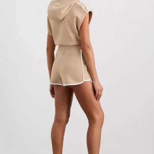 Best Sale Aje ATHLETICA Contrast Knit Short 603 Natural Tan