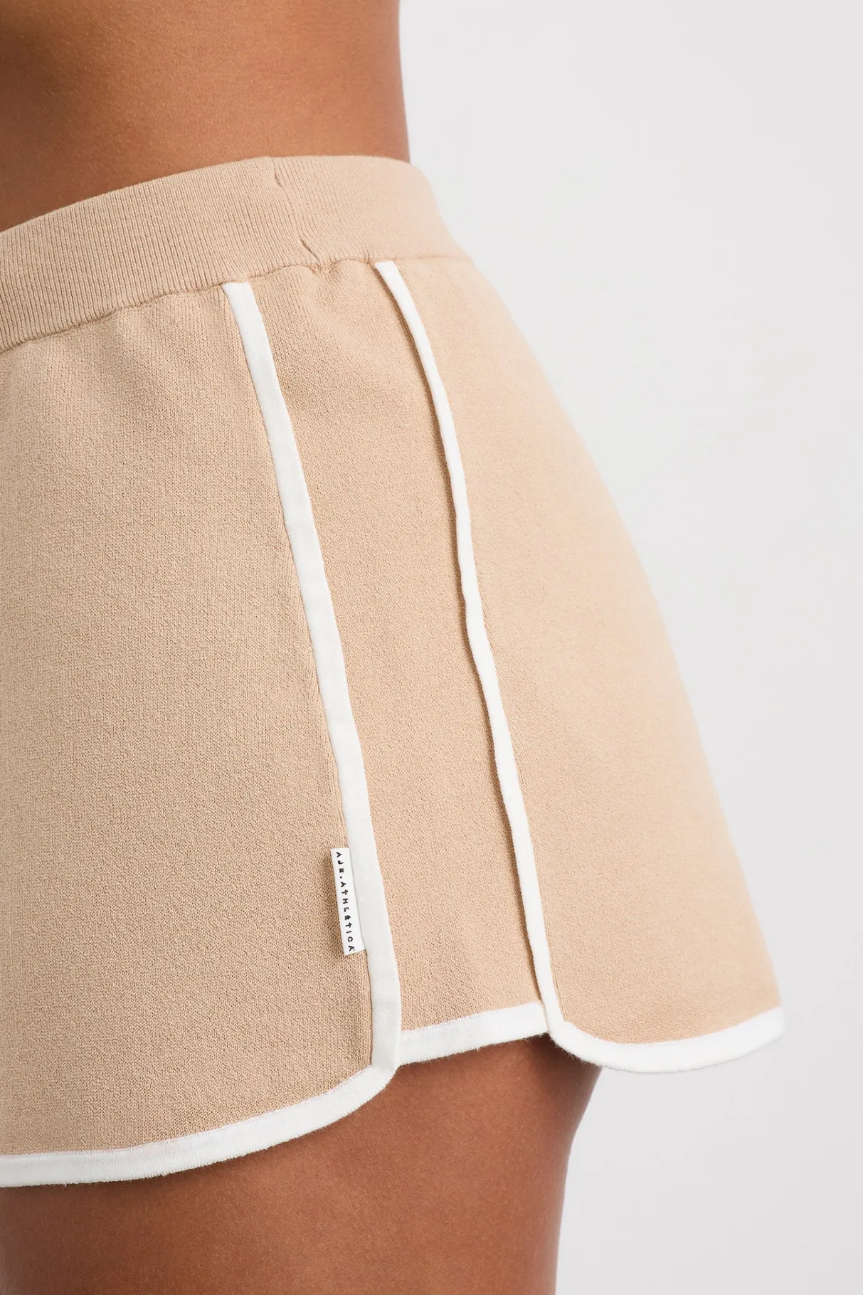 contrast_knit_short__8.webp Best Sale Aje ATHLETICA Contrast Knit Short 603 Natural Tan