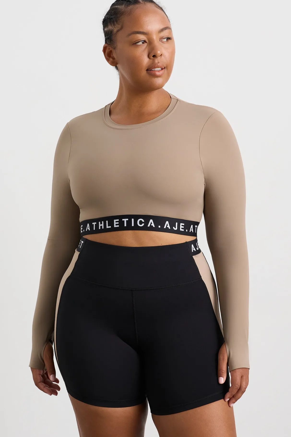 contrast_layered_crop_top__11.webp Shop Aje ATHLETICA Contrast Layered Crop Top 380 Dune/Winter White