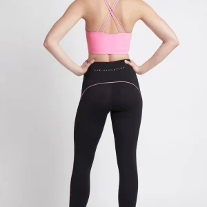 Clearance Aje ATHLETICA Contrast Logo Full Length Legging 203 Black/Dahlia Pink