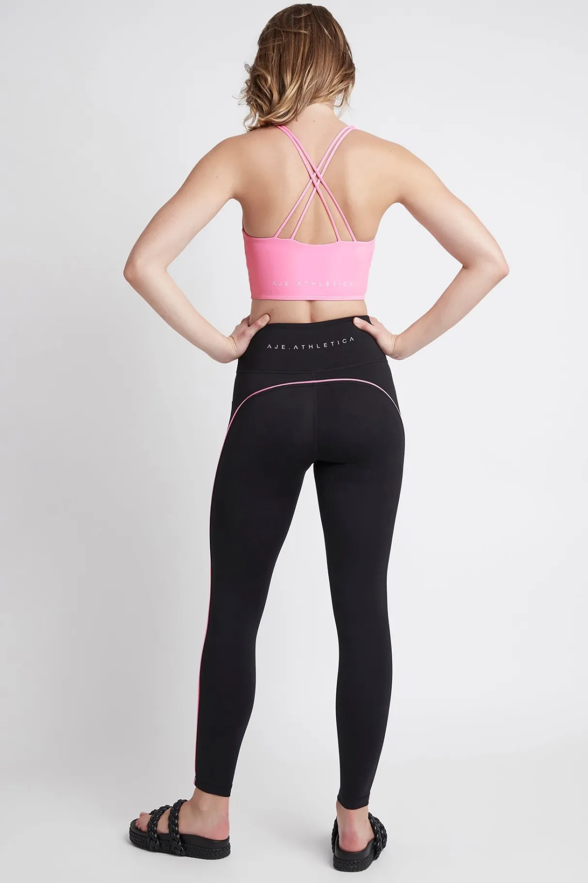 contrast_logo_full_length_legging__4.webp Clearance Aje ATHLETICA Contrast Logo Full Length Legging 203 Black/Dahlia Pink