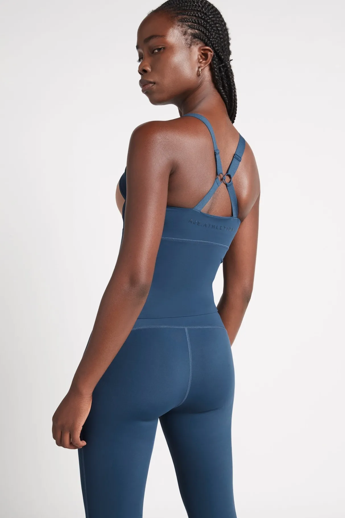 contrast_longline_racerback_tank__4.webp Shop Aje ATHLETICA Contrast Longline Racerback Tank 124 Midnight Blue/Beige