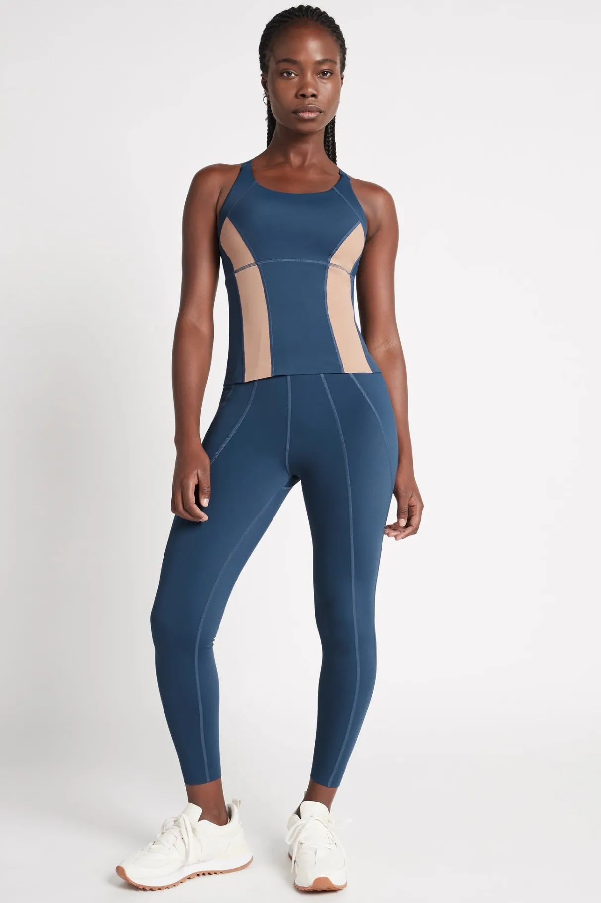 contrast_longline_racerback_tank__5.webp Shop Aje ATHLETICA Contrast Longline Racerback Tank 124 Midnight Blue/Beige