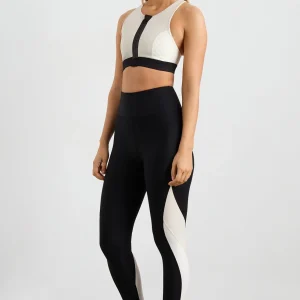 Shop Aje ATHLETICA Contrast Panel Full Length Legging 232 Black / Moonstone Grey