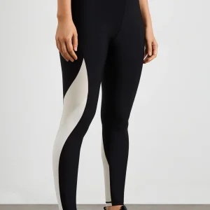 Shop Aje ATHLETICA Contrast Panel Full Length Legging 232 Black / Moonstone Grey