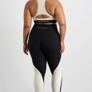 Shop Aje ATHLETICA Contrast Panel Full Length Legging 232 Black / Moonstone Grey