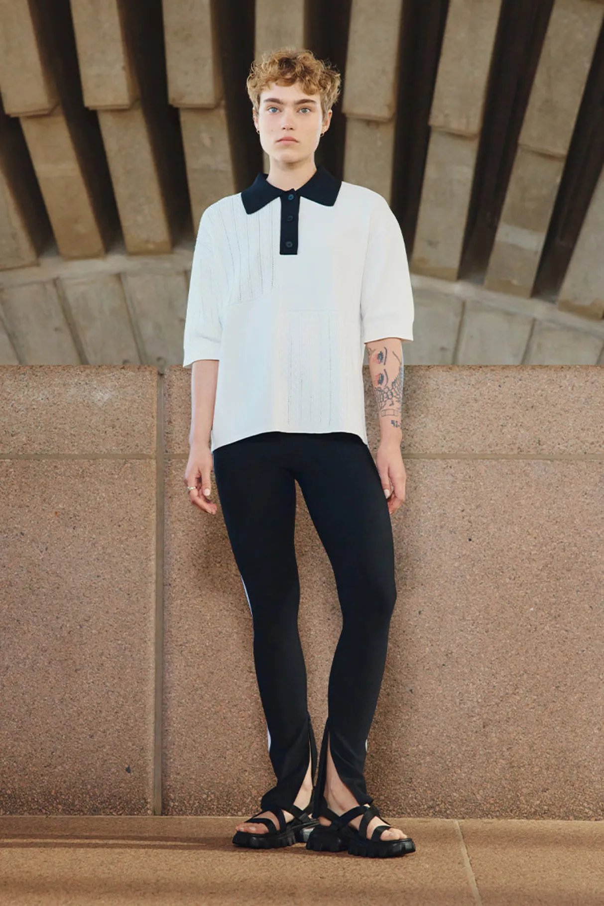 contrast_split_hem_legging__16.webp Shop Aje ATHLETICA Contrast Split Hem Legging 205 Black