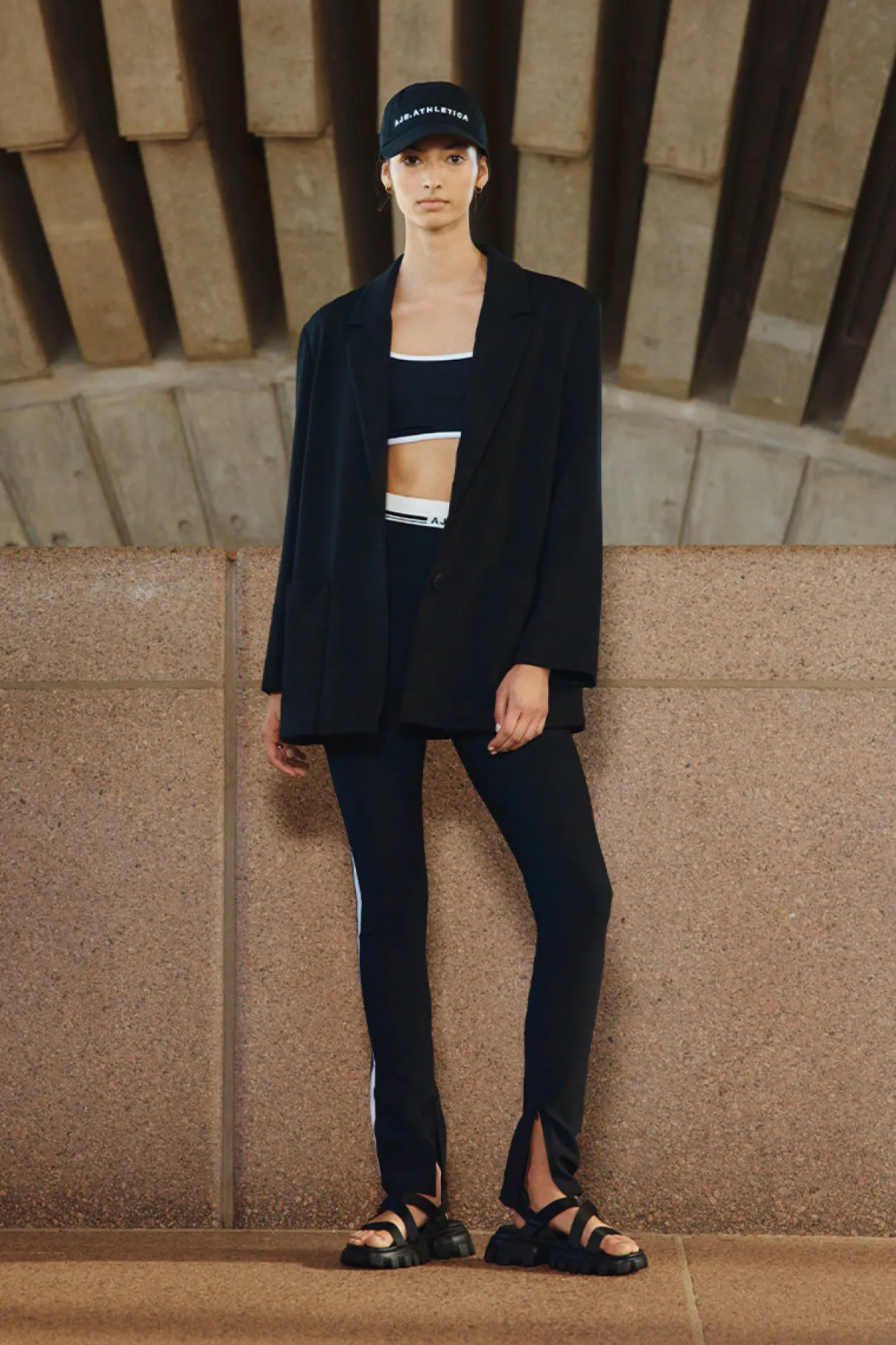 contrast_split_hem_legging__17.webp Shop Aje ATHLETICA Contrast Split Hem Legging 205 Black