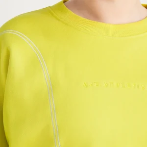 Hot Aje ATHLETICA Contrast Stitch Crew Jumper 419 Citrus Yellow