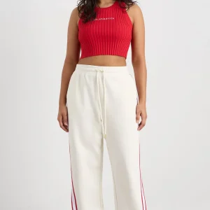 Discount Aje ATHLETICA Contrast Zip Trackpants 504 Ecru