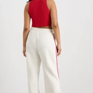 Discount Aje ATHLETICA Contrast Zip Trackpants 504 Ecru