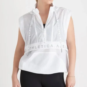 New Aje ATHLETICA Convertible Windbreaker Jacket 701 White