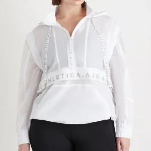 New Aje ATHLETICA Convertible Windbreaker Jacket 701 White
