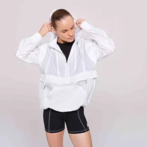 New Aje ATHLETICA Convertible Windbreaker Jacket 701 White