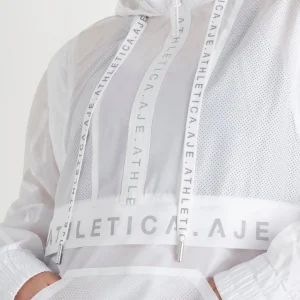 New Aje ATHLETICA Convertible Windbreaker Jacket 701 White
