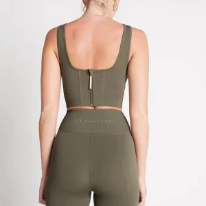 Best Aje ATHLETICA Corset Crop Top 312 Forest Green