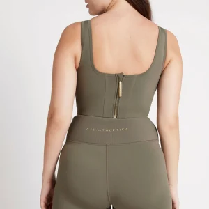 Best Aje ATHLETICA Corset Crop Top 312 Forest Green