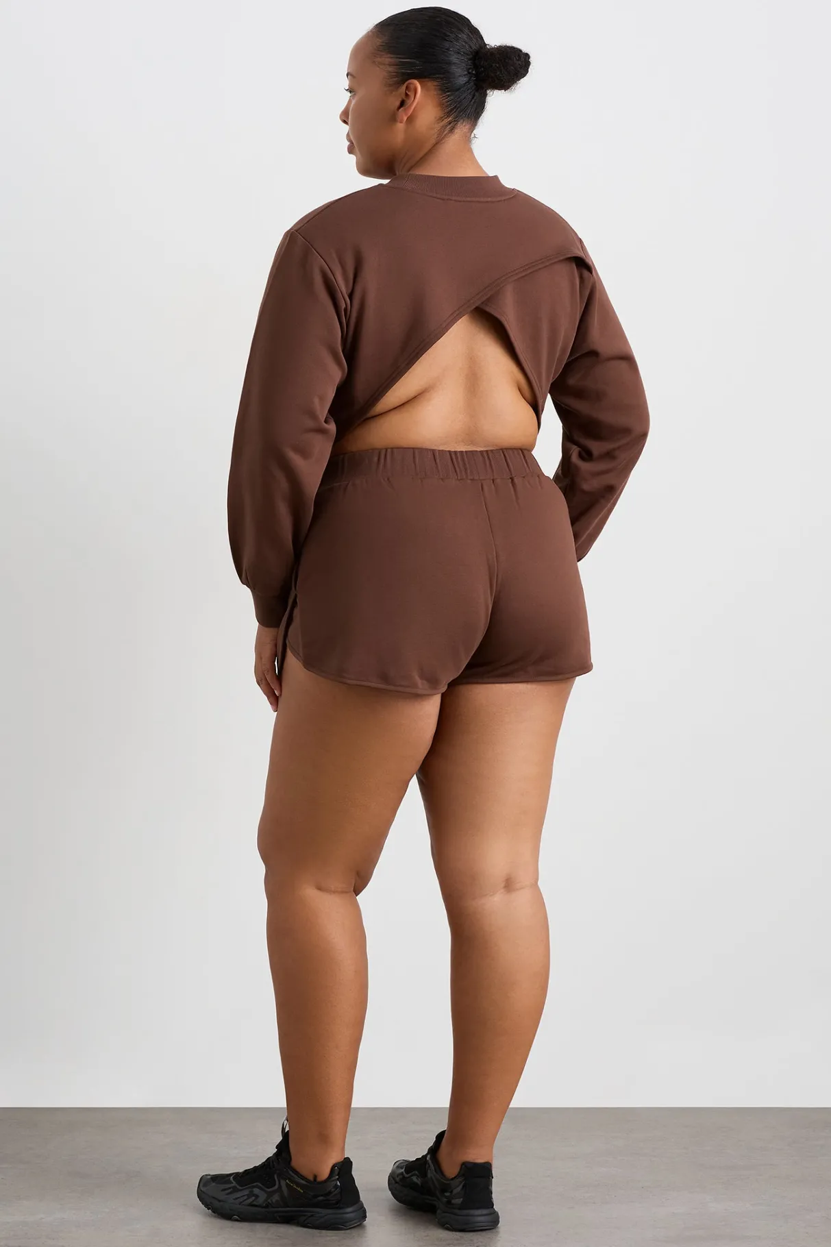 cotton_crossover_shorts__13.webp New Aje ATHLETICA Cotton Crossover Shorts 603 Dark Chocolate Brown
